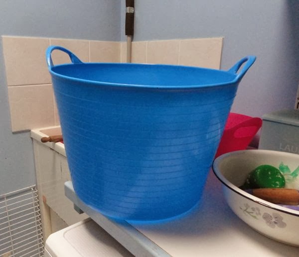 Going lowtech, soaking clothes and dishes down to earth
