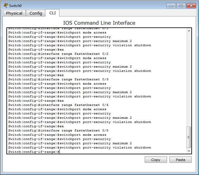 Materi Switch Port Security (Violation)