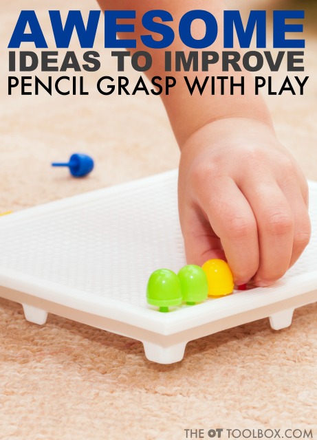 Try these awesome activities to improve pencil grasp through play and fine motor development. Try these awesome activities to improve pencil grasp through play and fine motor development.