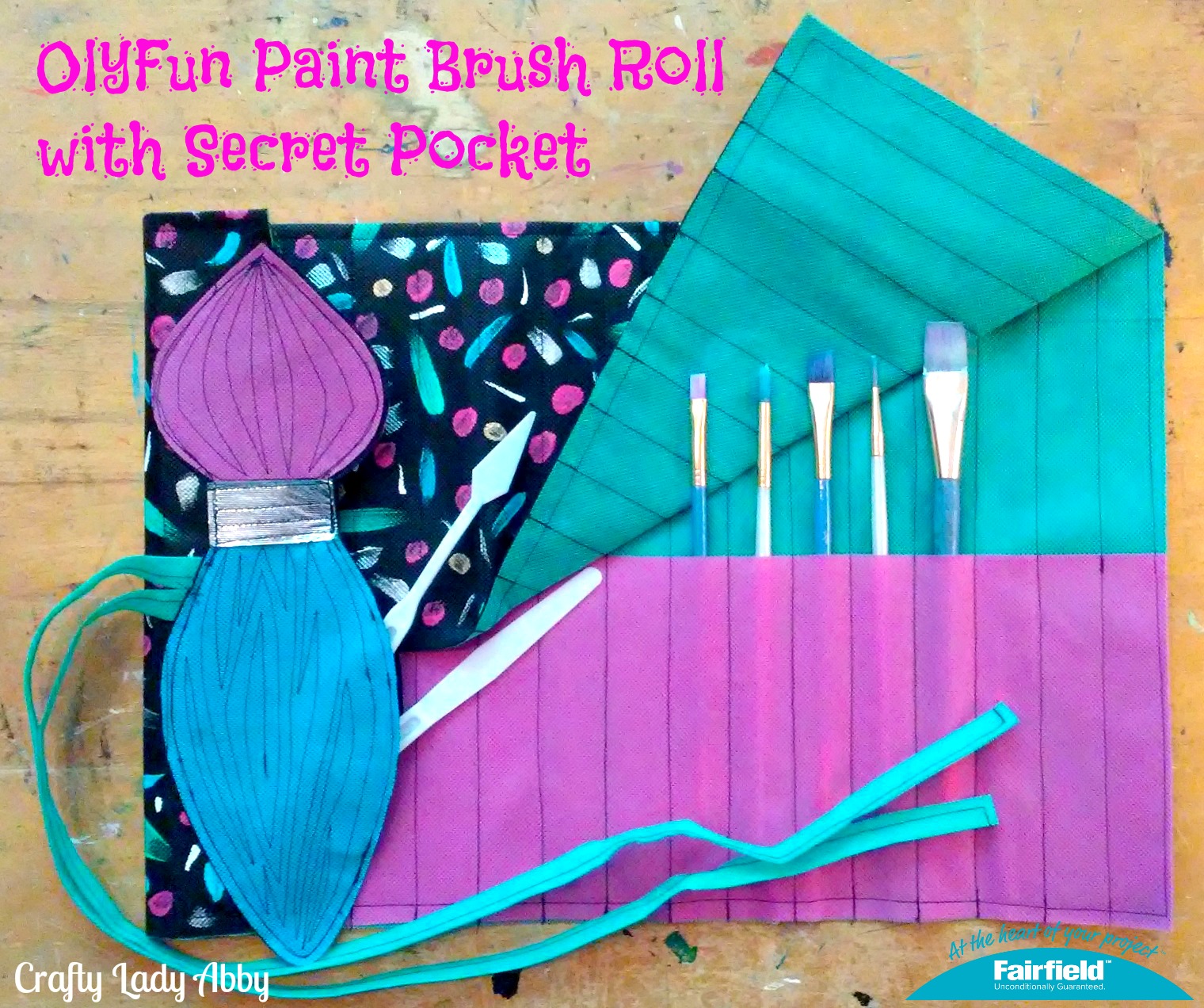 SEWING DIY OlyFun Paint Brush Roll with Secret Pocket