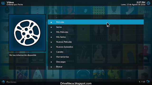 DriveMeca instalando y configurando Kodi paso a paso en español