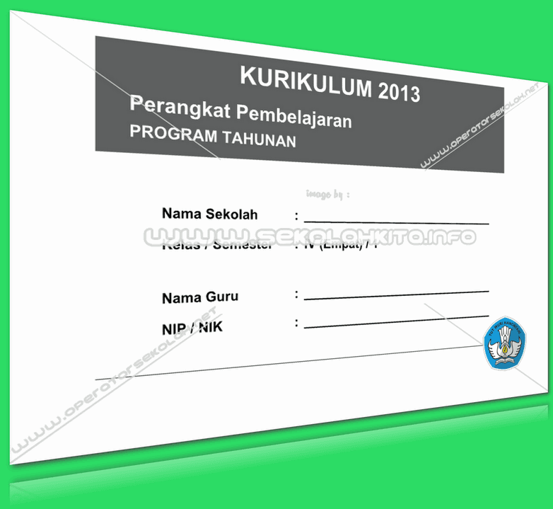 Program Tahunan Kurikulum 2013 Kelas 4 Update Revisi 2016