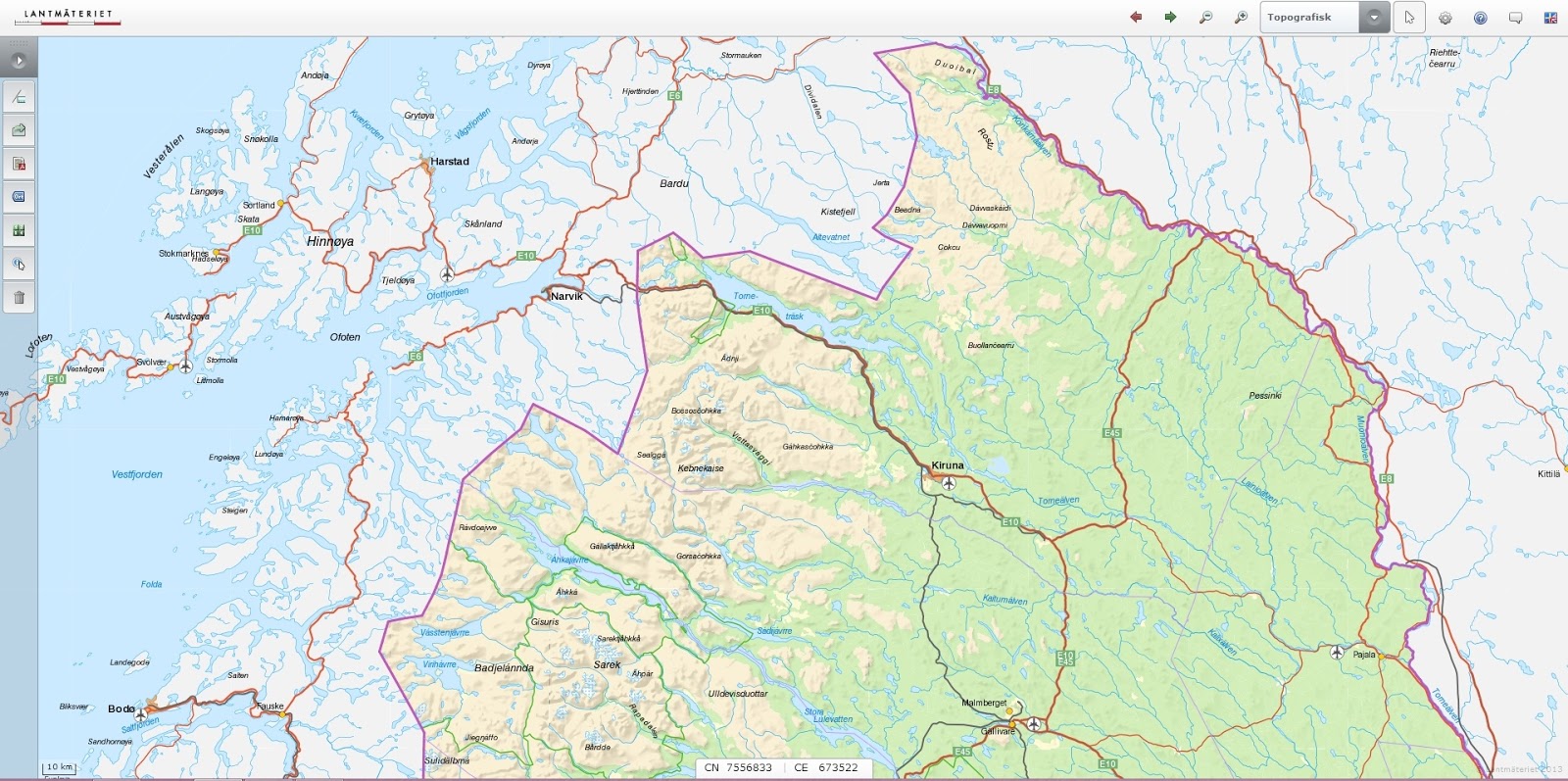 Kebnekaise Karte : Nikkaluoukta-Abisko: längs Kungsleden förbi