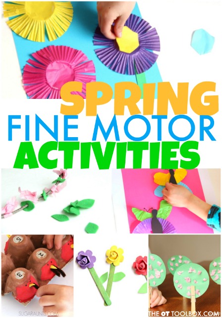 These Spring fine motor activities are great to help kids develop hand strength, pencil grasp, grasp, and precision with bunny activities, flower activities, and other Spring theme ideas for kids. These Spring fine motor activities are great to help kids develop hand strength, pencil grasp, grasp, and precision with bunny activities, flower activities, and other Spring theme ideas for kids.