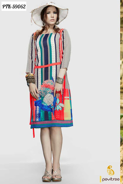Western Style Multi Color Women Wear Short Kurti Tunics and Tops for Hot Summer Season Online Collection with Discount Offer Rate Prices