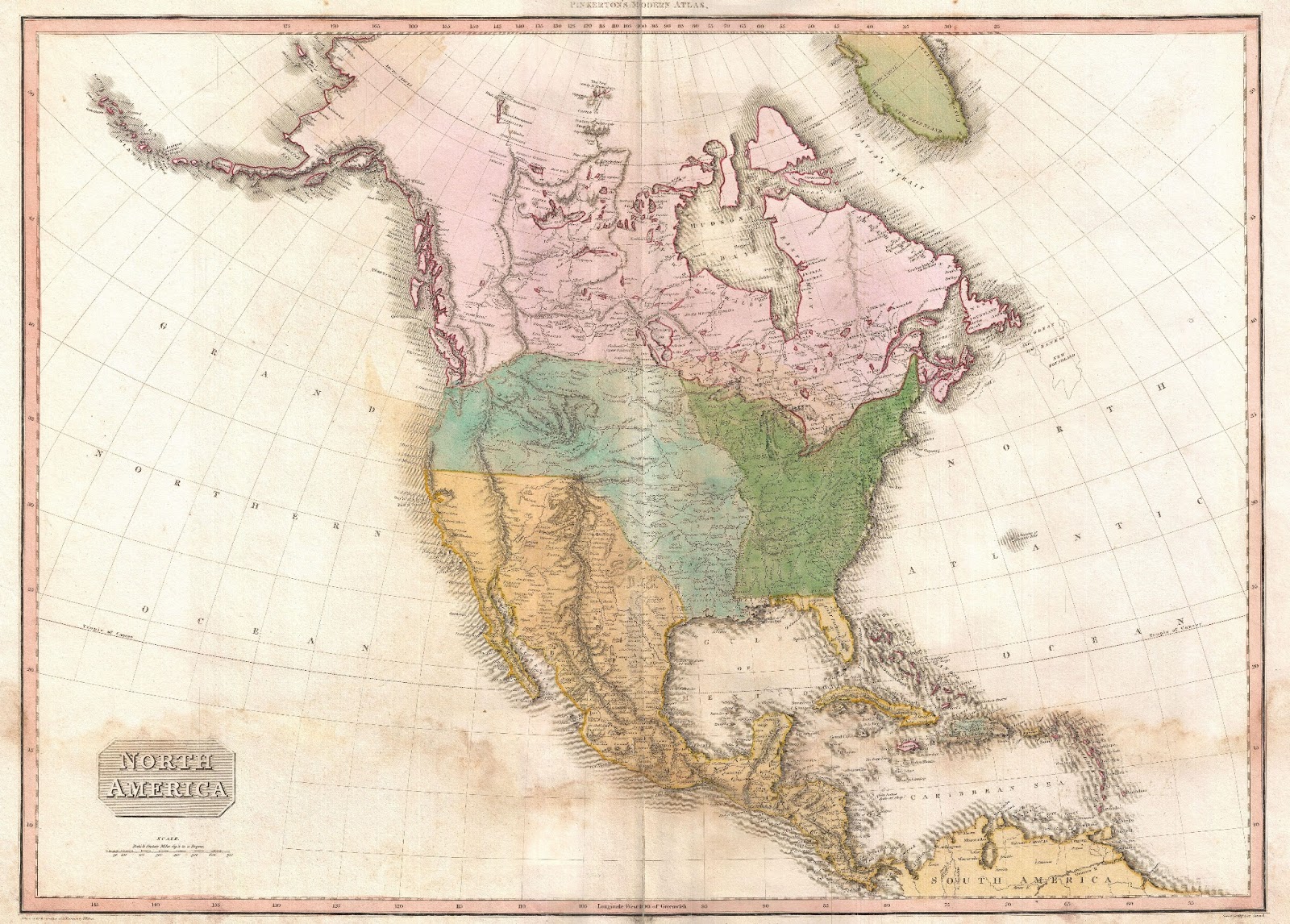 1818 Pinkerton Map Of North America   Geographicus   NorthAmerica Pinkerton 1818 