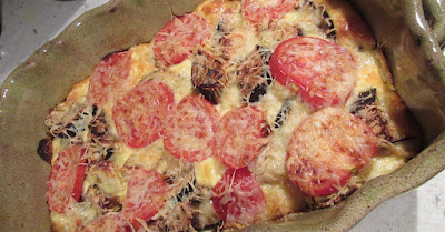 Запеканка из баклажан, кабачков и помидор