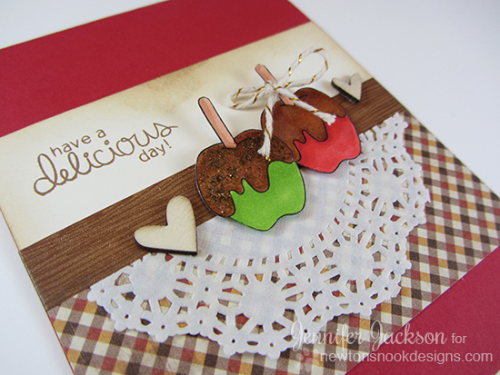 Delicious Day Apple Card by Jennifer Jackson | Apple Delights Stamp set by Newton's Nook Designs