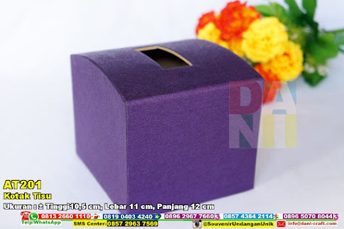Kotak Tisu Cembung Motif Jasmine Purple Ukuran Kecil
