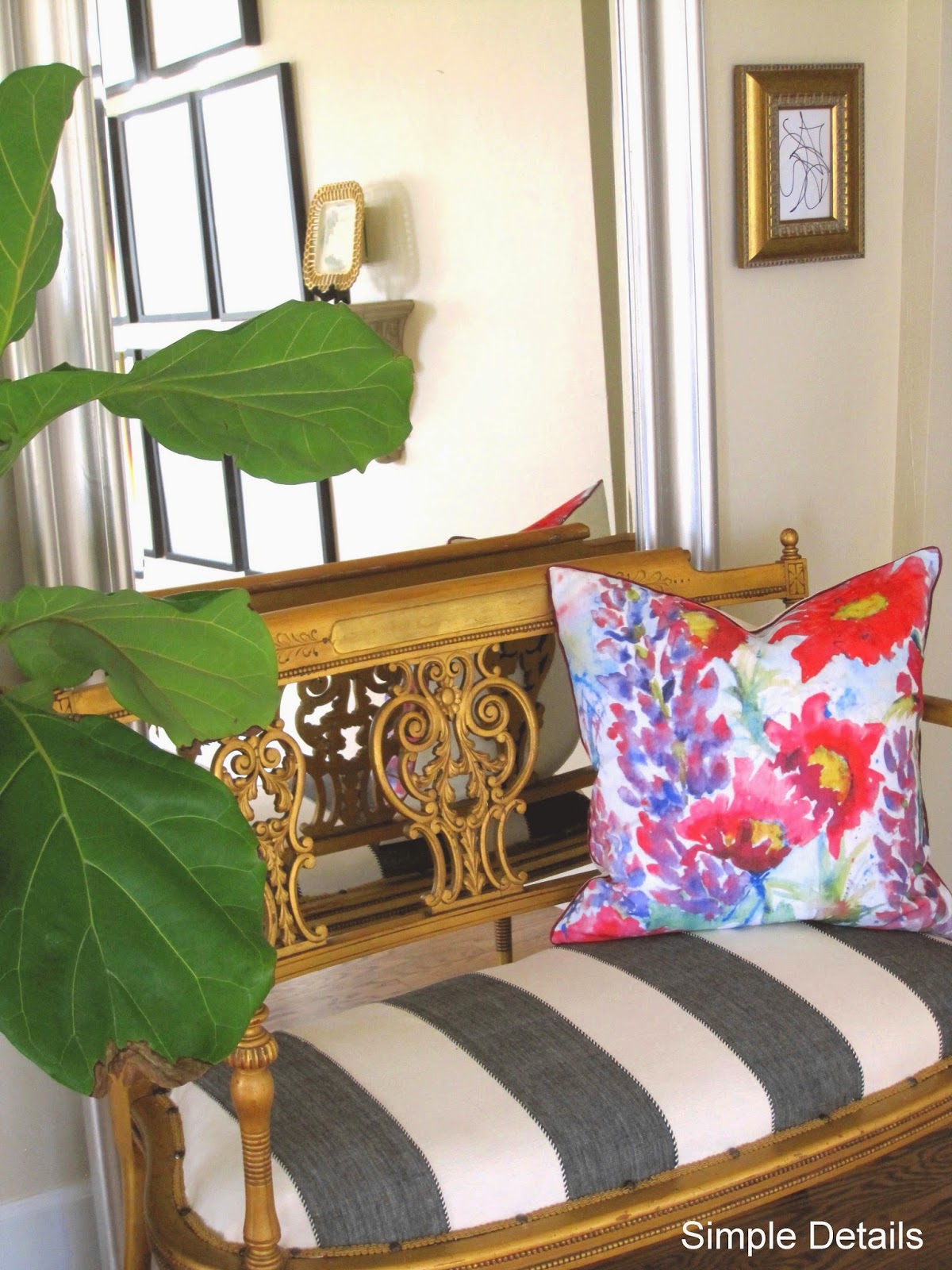 Simple Details diy settee reupholster...