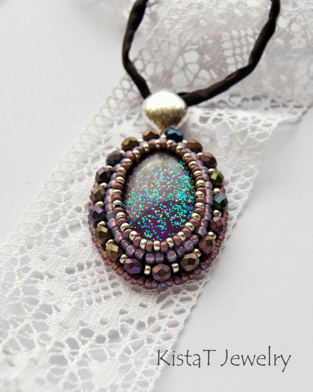 KistaT Jewelry: Purple jewelry set