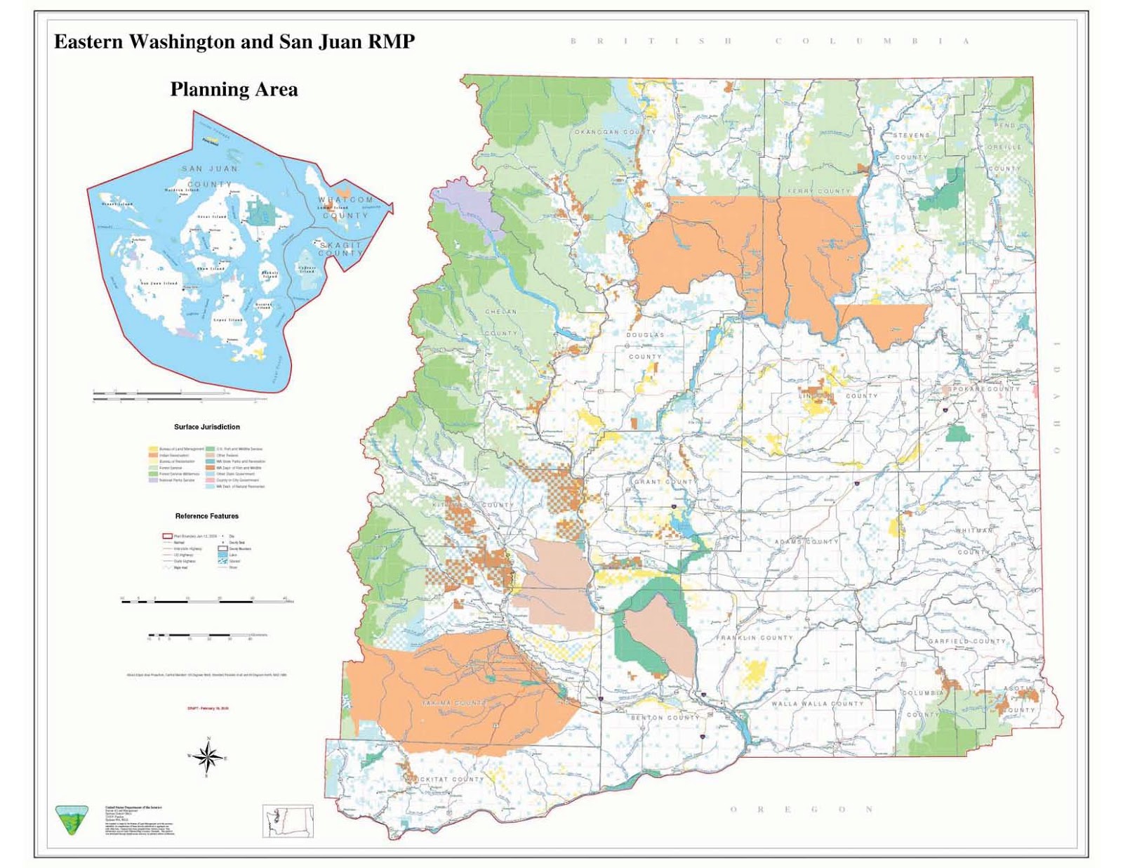 Reading the Washington Landscape: Washington Vs. Oregon and BLM Lands