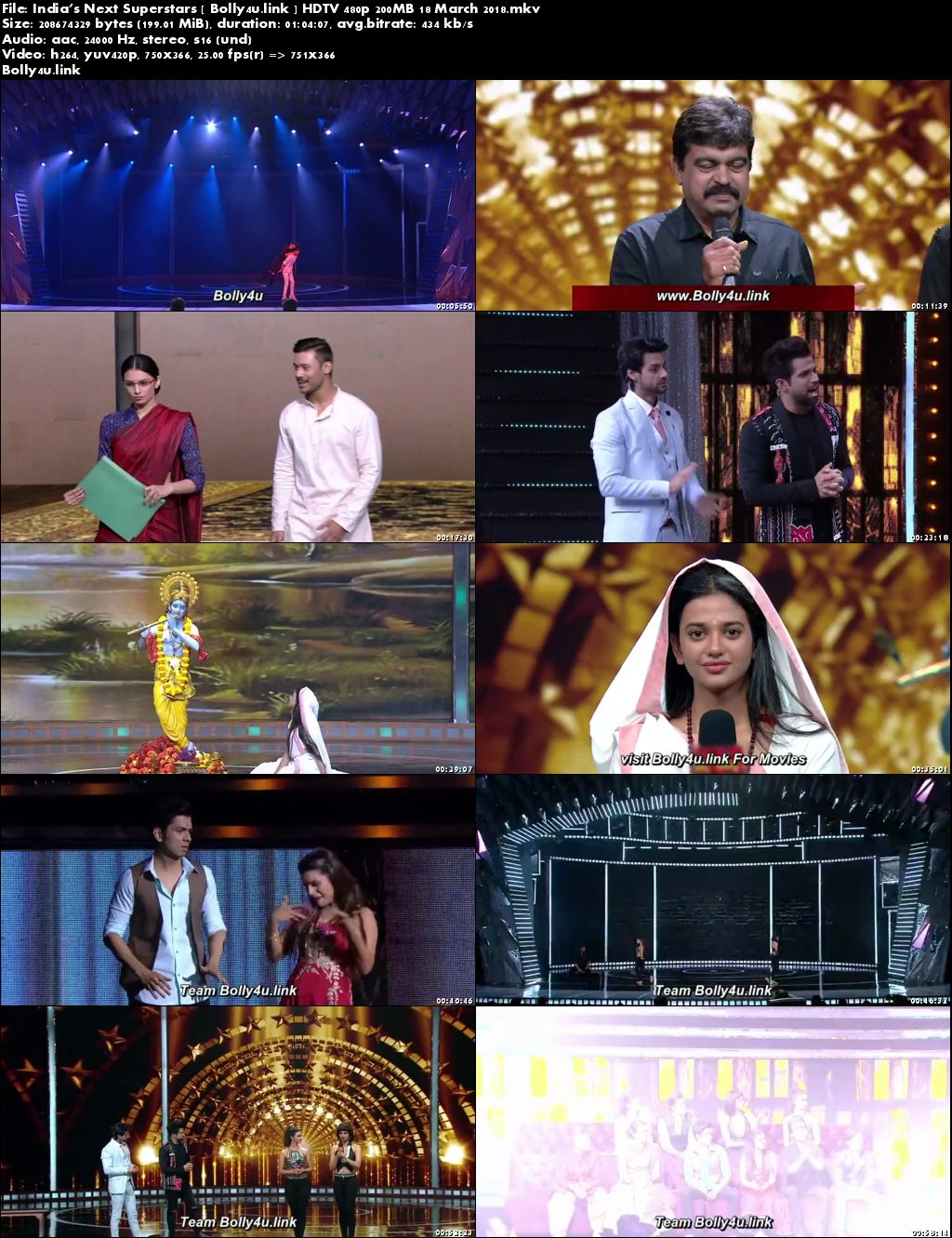 Indias Next Superstars HDTV 480p 200MB 18 March 2018 Download