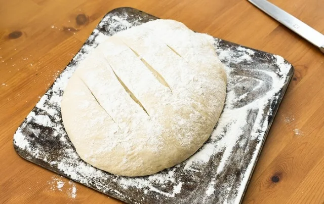 Scoring dough before baking