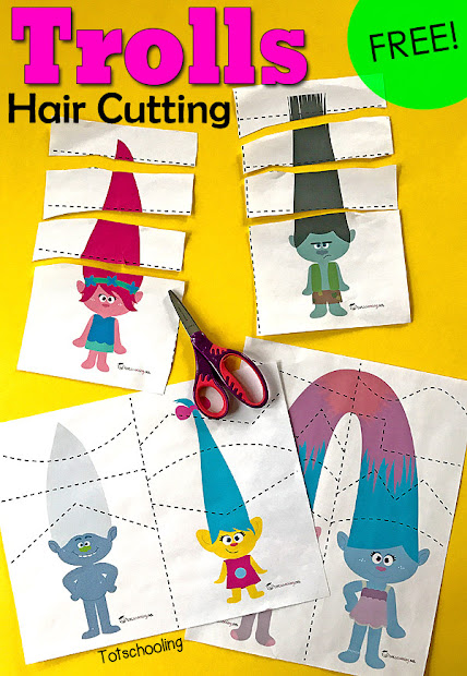 trolls hair cutting pack totschooling