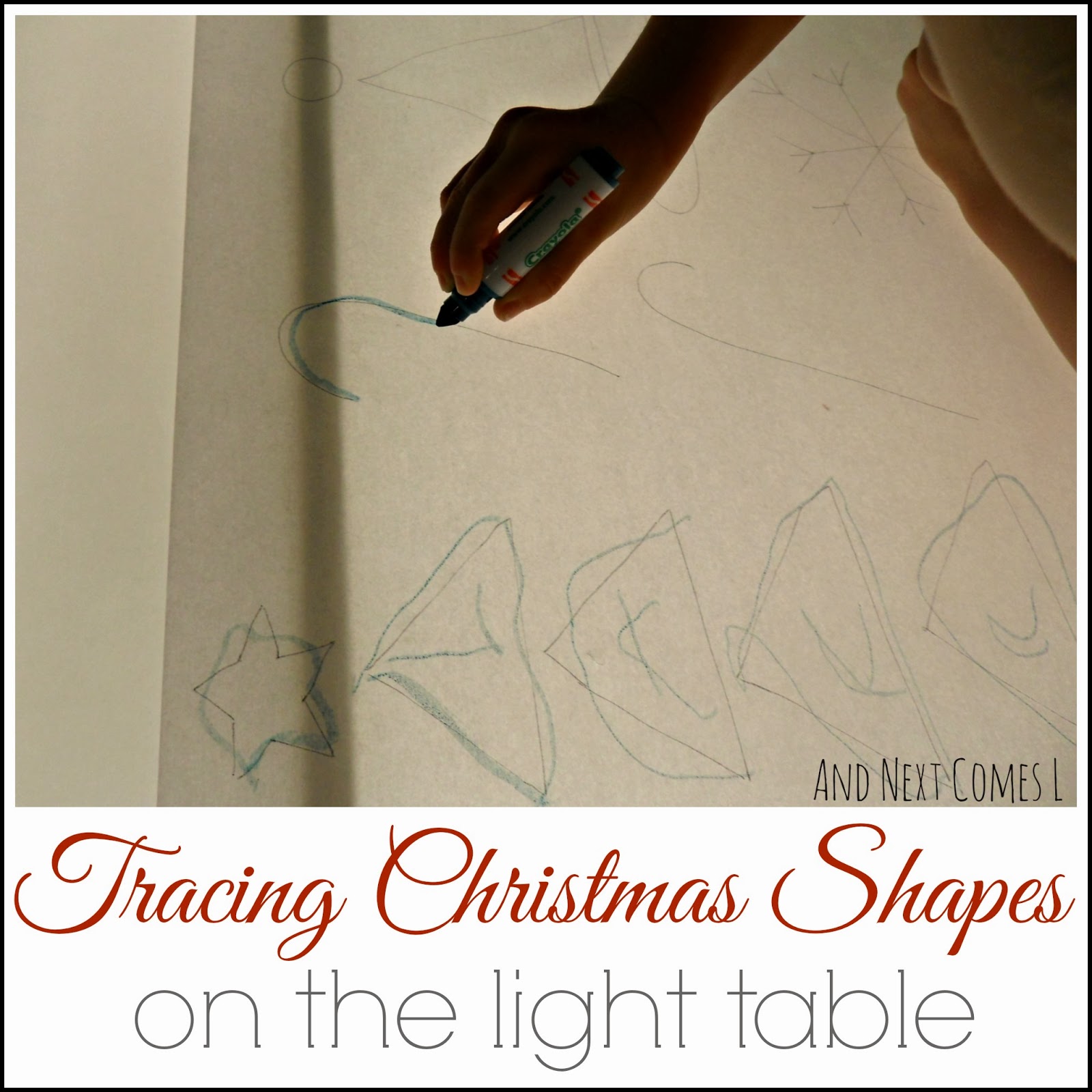 Tracing Christmas Shapes on the Light Table