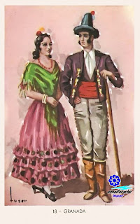 Traje típico de Granada - Editorial Artigas 1940 - Diseño: Tuser