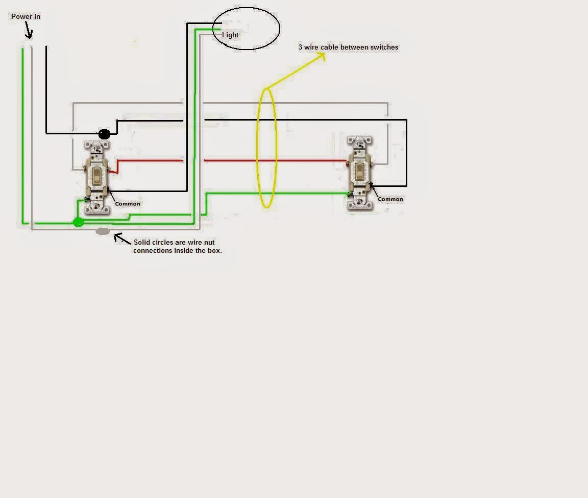 3 Way Switch Wiring Diagram With 2 Lights