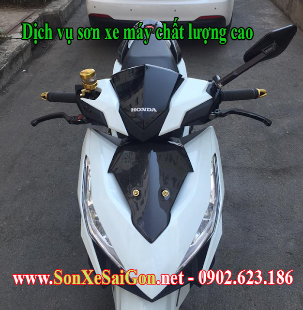 Mẫu sơn xe Honda Vario 150 màu trắng zin cực đẹp