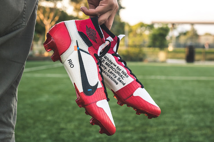 Custom-Made Nike x Off-White 360 Sané Signature Boots - Footy Headlines