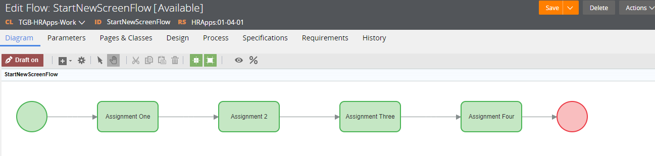 assignment missing in pega