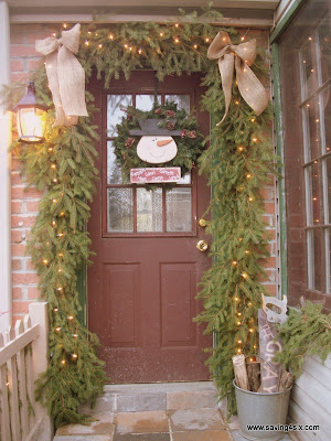 Decorated Winter Porch