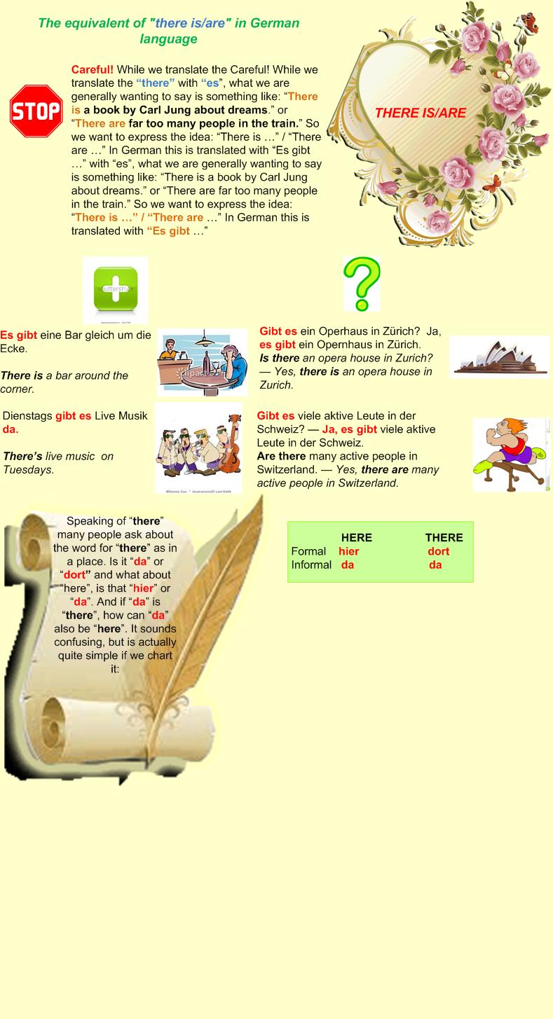 learn different languages with tips There is/are in German