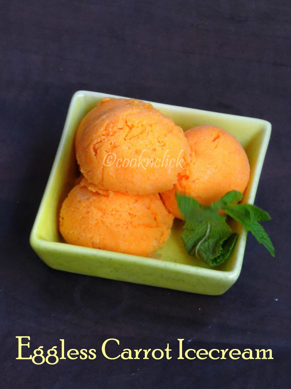 Eggless Carrot Icecream Cook N Click