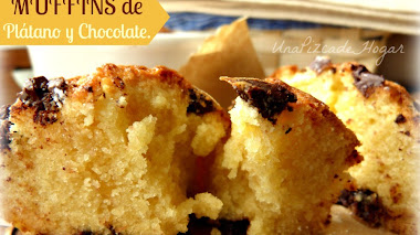 Receta de muffins de Plátano y Chocolate
