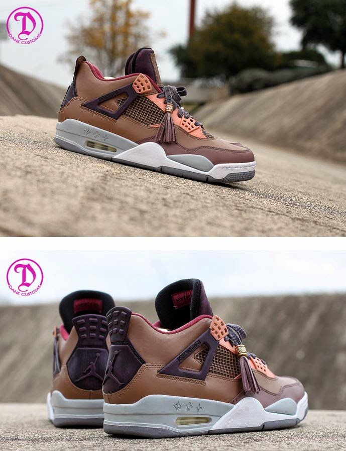 THE SNEAKER ADDICT: Air Jordan 4 IV &quot;Kanye West Louis Vuitton Don&quot; DANK Custom Sneaker (Detailed ...