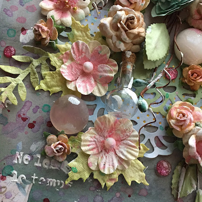 Scraps of Elegance scrapbook kits: Mixed Media Ballerina layout created w/our Watercolor Wishes kit, by Annie Carignan