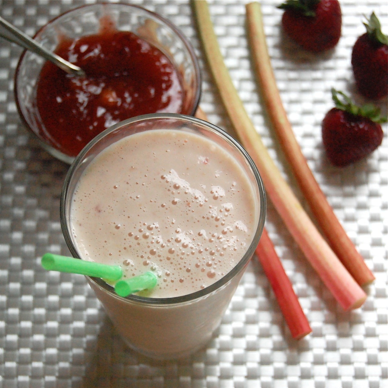 Dairy Good Life: #MilkshakeWeek: Strawberry-Rhubarb Milkshake