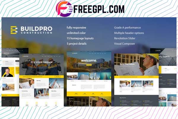BuildPro – Business, Building & Construction WordPress Theme Free Download