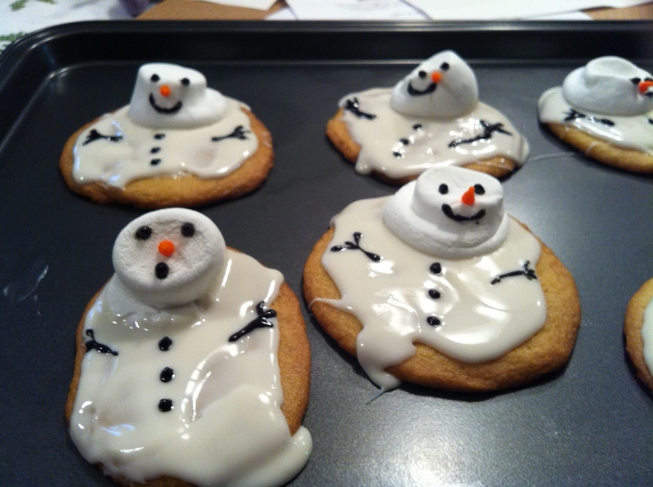 Blue Gal: More photos of the global warming snowman cookies
