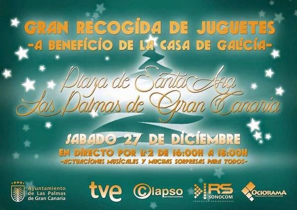 Recogida de Juguetes a Beneficio de la Galicia (este sábado en Santa Ana).