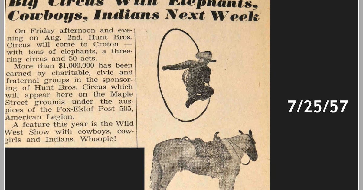 EverythingCroton: 1957, THE CIRCUS CAME 2 TOWN, BENEFIT 4 THE AMERICAN