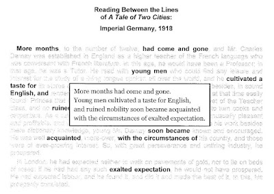 Reading between the lines examples