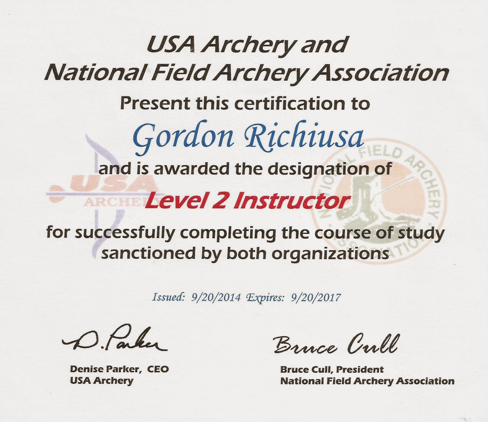 Five Birds Martial Arts Archery Certification Classcontinued training