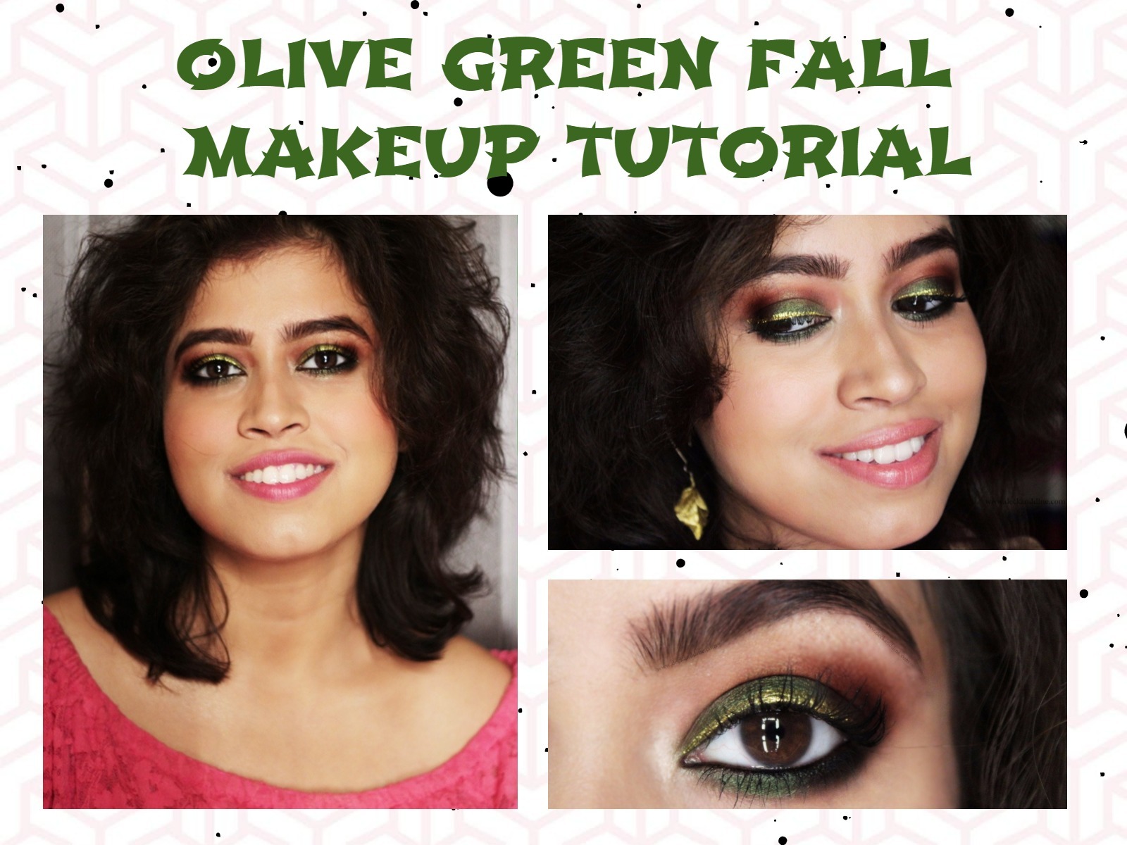 Fall 2017 Olive Green Eye Makeup Tutorial with Step by Step Pictures