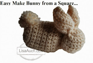 how to crochet a Bunny from a square CROCHET