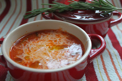Fregola soup with rosemary