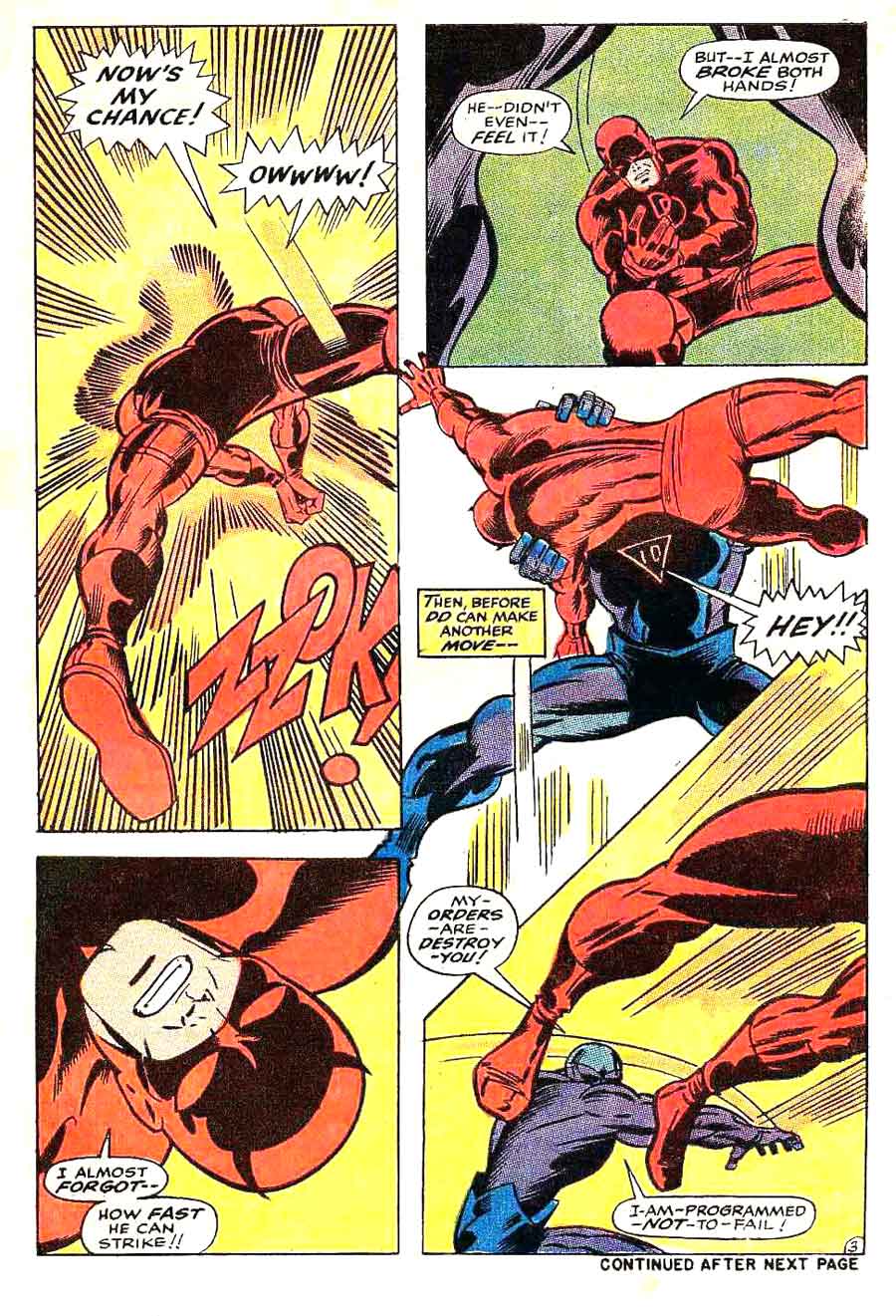 Daredevil v1 #50 marvel 1960s silver age comic book page art by Barry Windsor Smith Daredevil v1 #50 marvel 1960s silver age comic book page art by Barry Windsor Smith