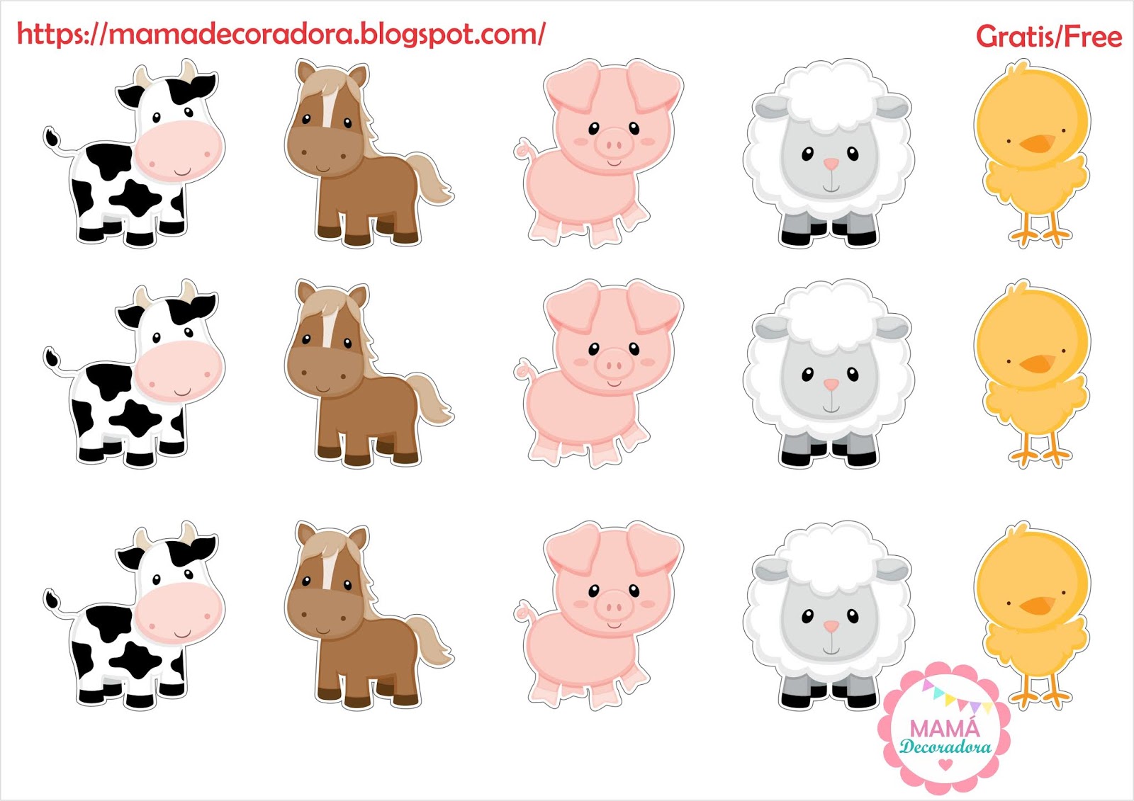 Mamá Decoradora Kit Imprimible La Granja Gratis