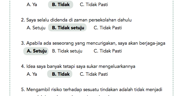 Contoh Soalan Psikometrik Format 2018