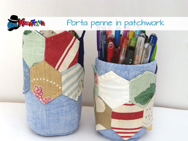 Porta penne in patchwork