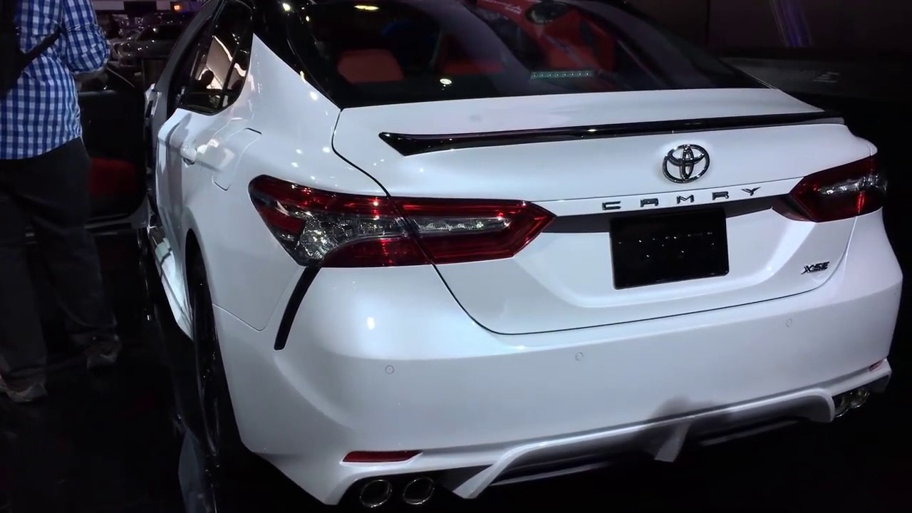 2018 Toyota Camry Xse White Red Interior