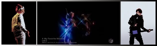 Maya dances, Aiji plays guitar and starburst lighting effects twinkle.