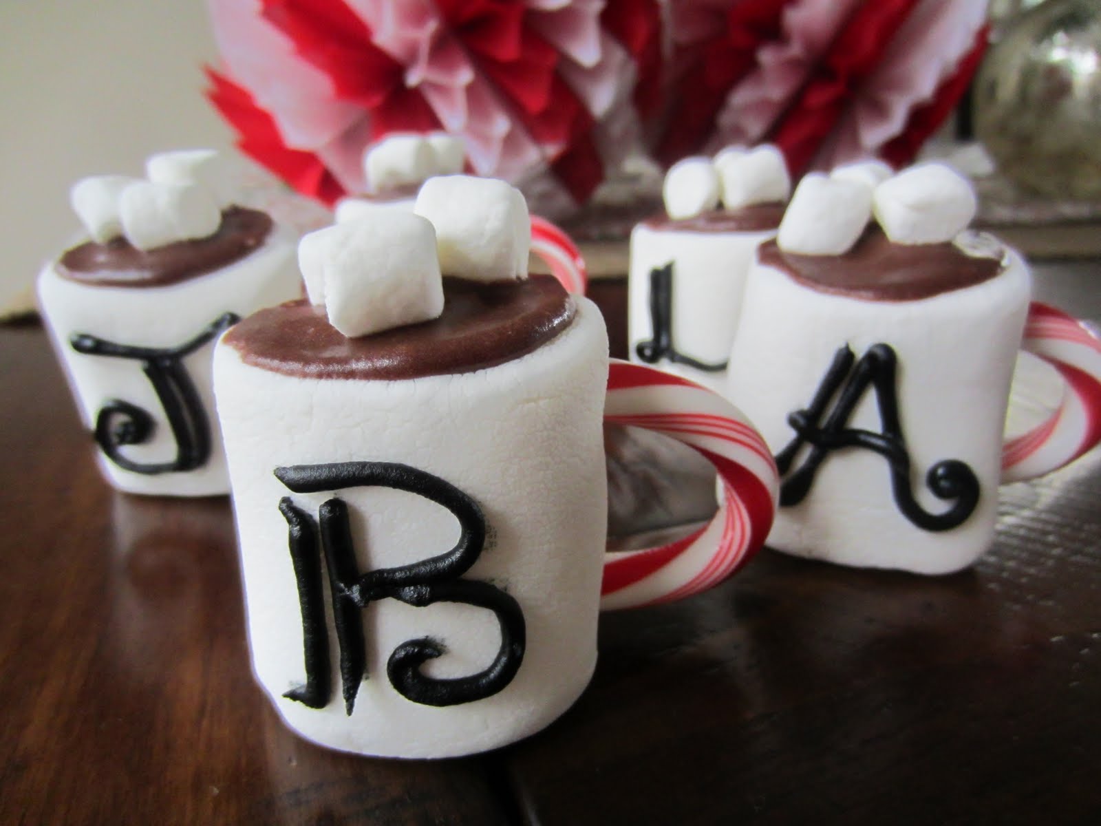 Candy Cane Marshmallow Hot Cocoa Cups