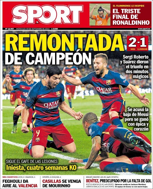 FC Barcelona, Sport: "Remontada de campeón"