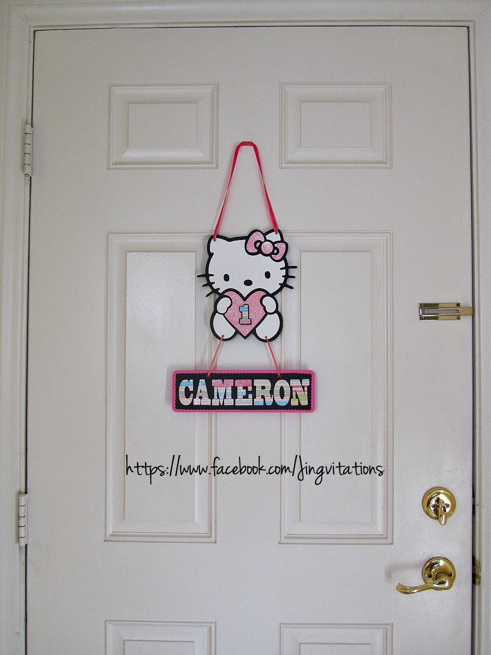 Jingvitations Hello  Kitty  Door  Sign Banner